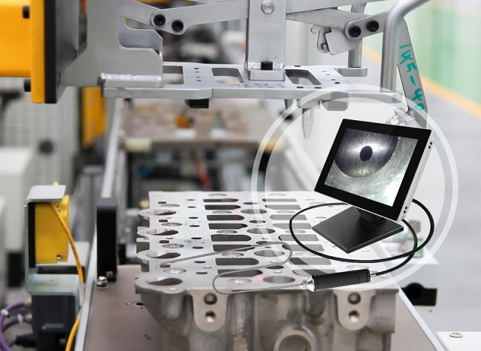 精密加工、鑄造檢測方案丨深圳微視F系列臺式工業(yè)內(nèi)窺鏡助力鑄件內(nèi)部檢測